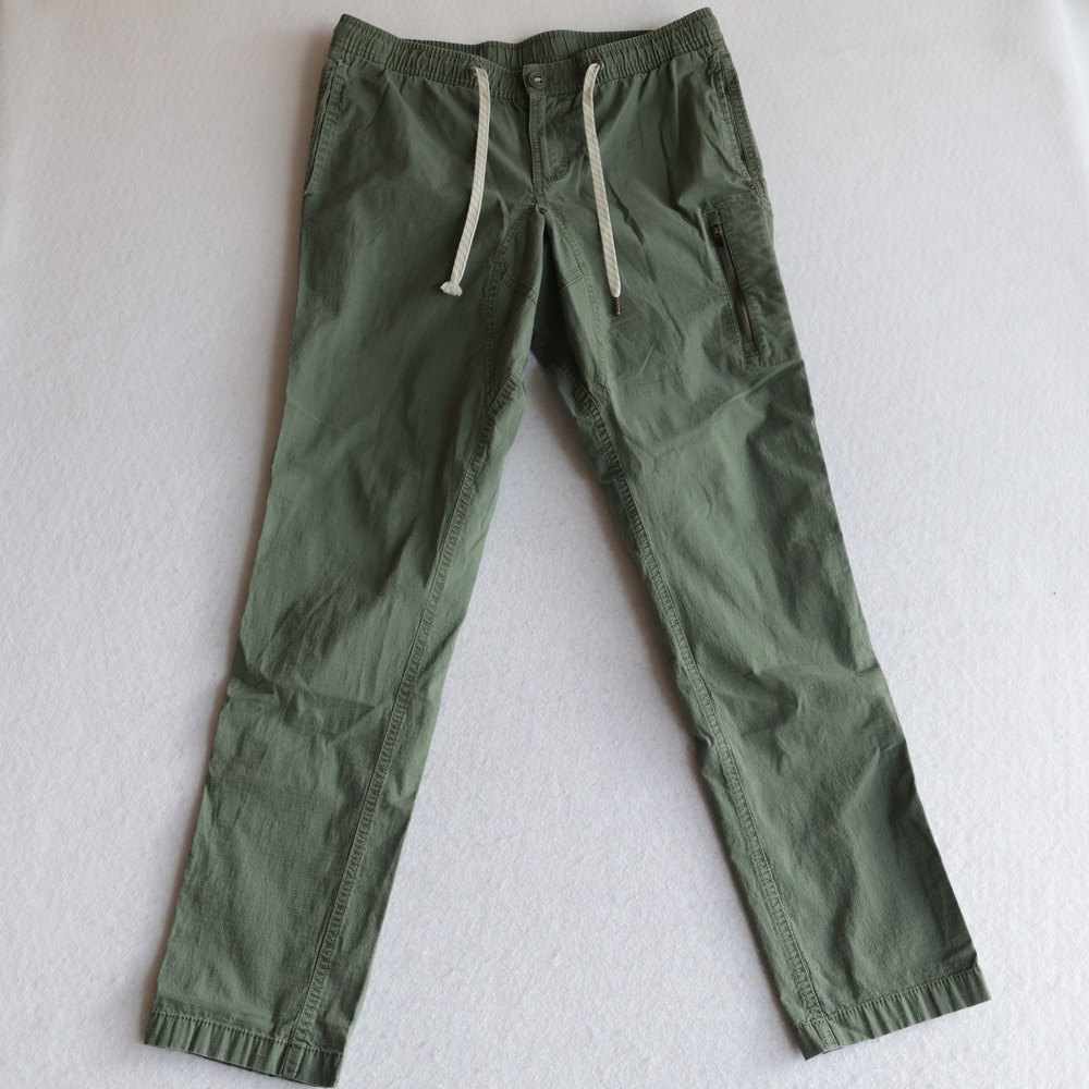 Vuori Ripstop Climber Pants Green Mens Size Large V412 Drawstring Cotton Blend